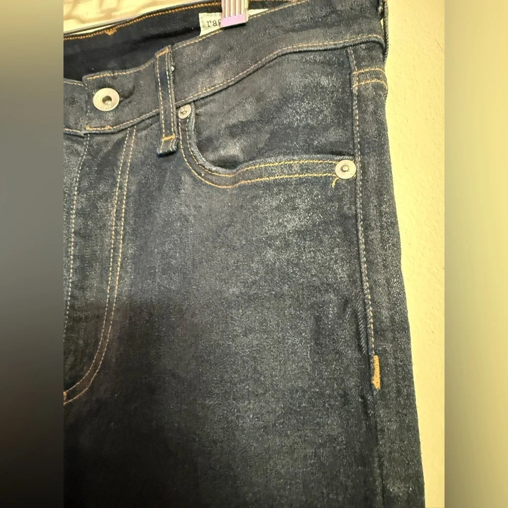 Rag & Bone Nina High Rise Skinny in Clear Coat Dark Blue Stretch Jeans 27 - Picture 2 of 6